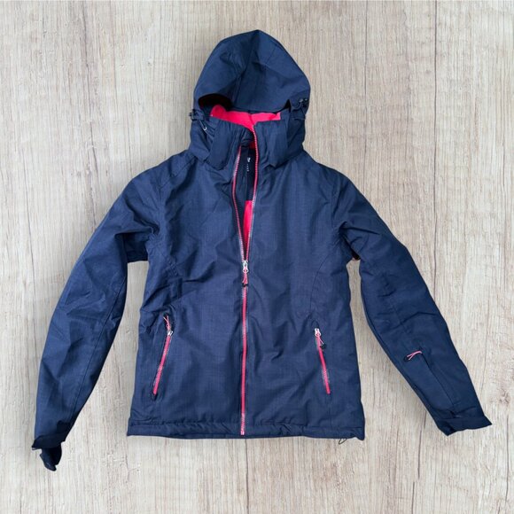 Crivit Waterproof Ski Snowboard Jacket Women’s Size 6 (EU 38) Navy/Red - Picture 1 of 9